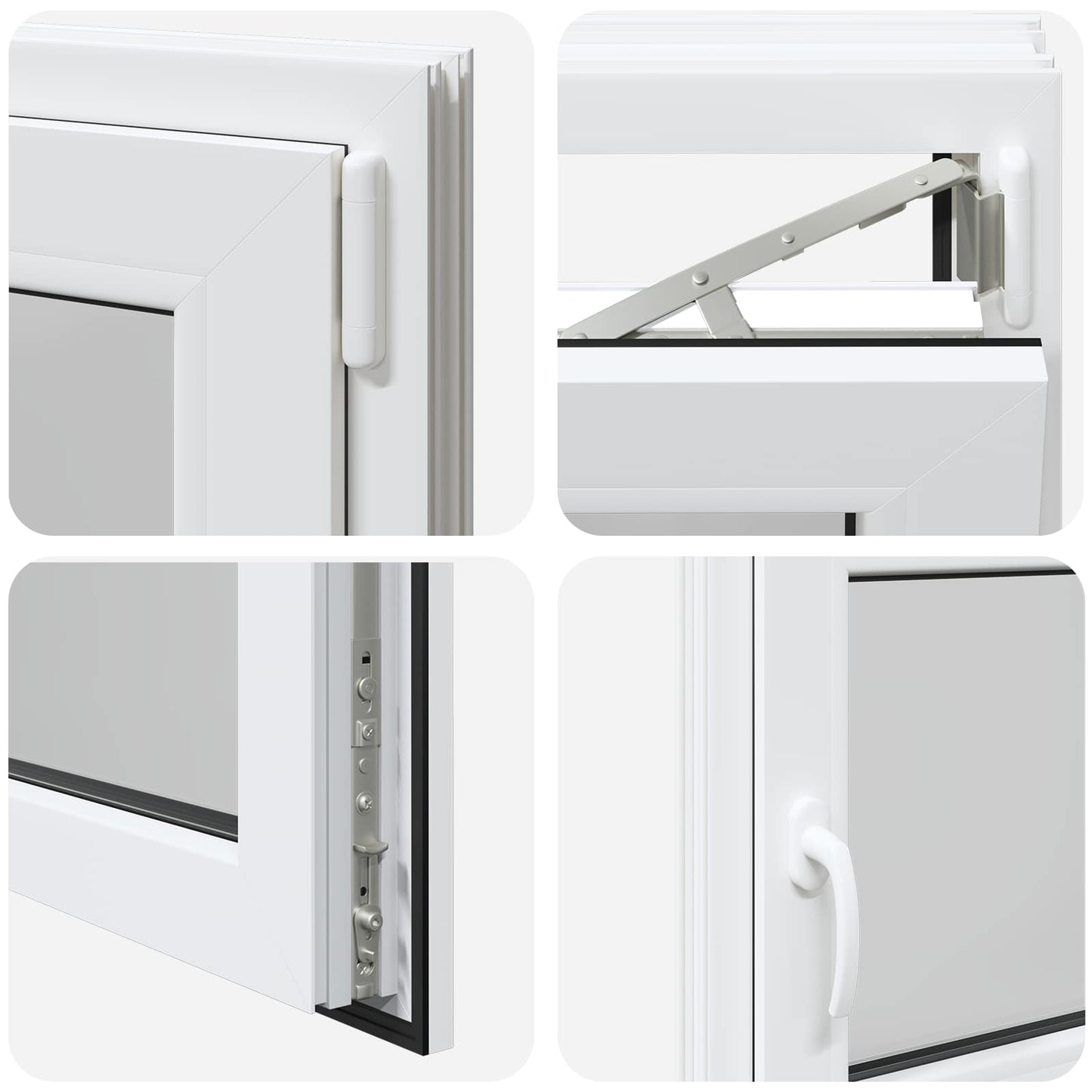 Basement Window RISOR 110 x 60 cm PVC and Glass White