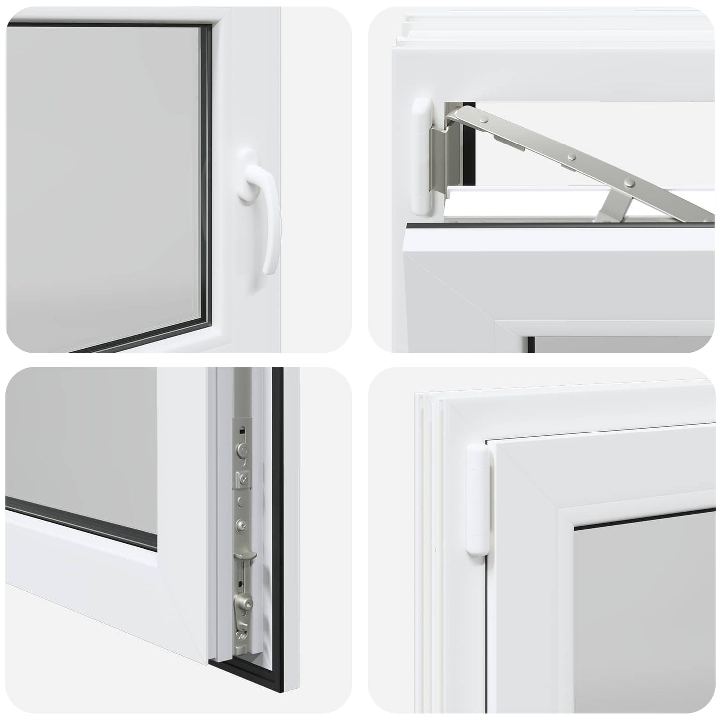 Basement Window RISOR 110 x 60 cm PVC and Glass White