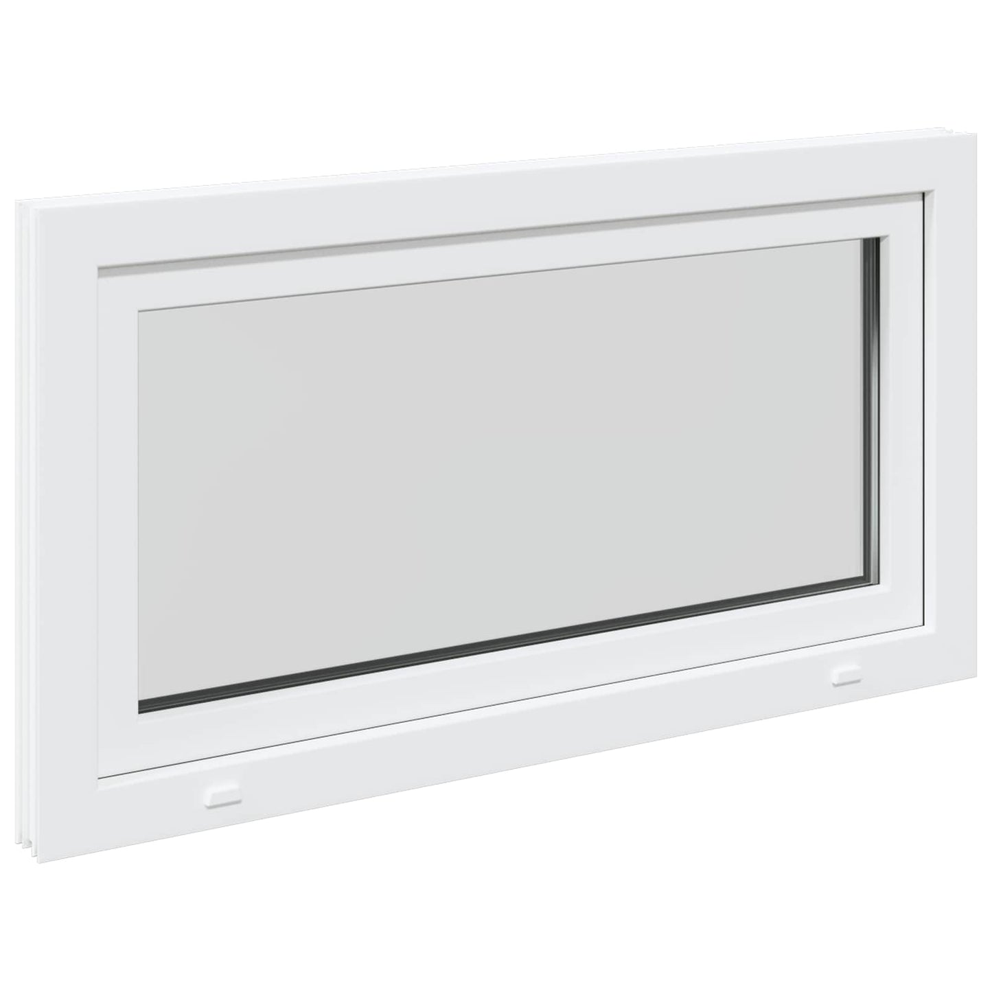 Basement Window RISOR 110 x 70 cm PVC and Glass White