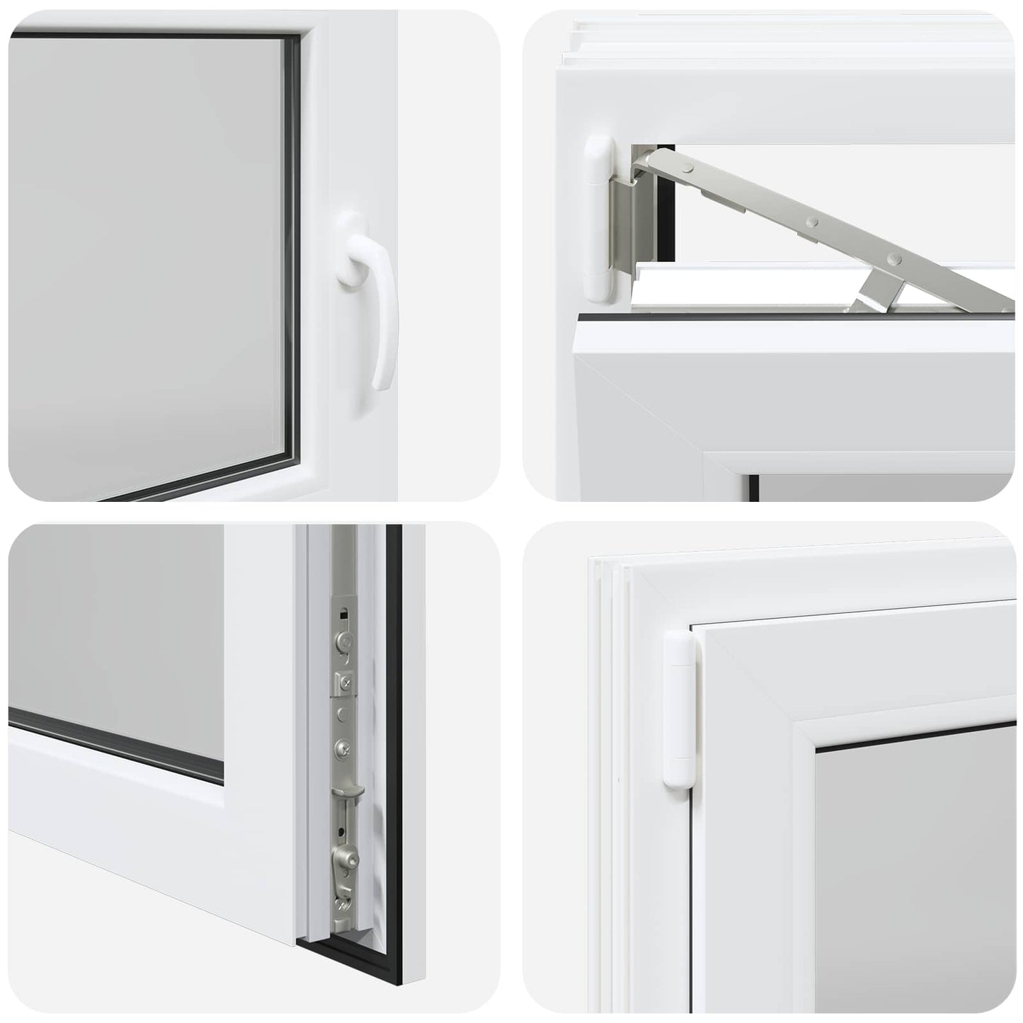Basement Window RISOR 120 x 60 cm PVC and Glass White
