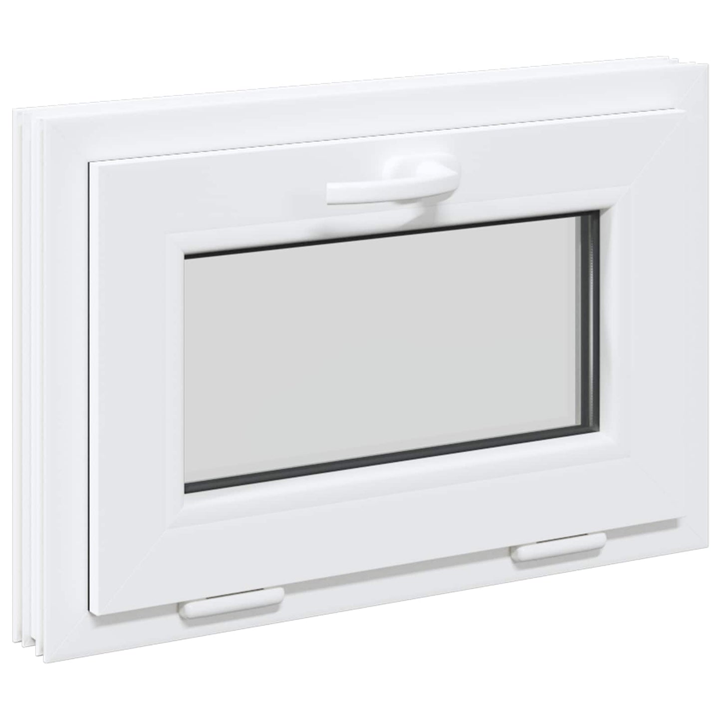 Basement Window RISOR 60 x 40 cm PVC and Glass White