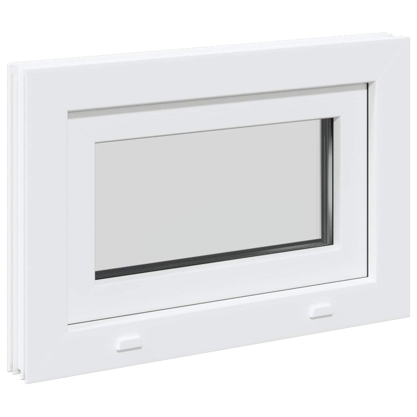 Basement Window RISOR 60 x 40 cm PVC and Glass White