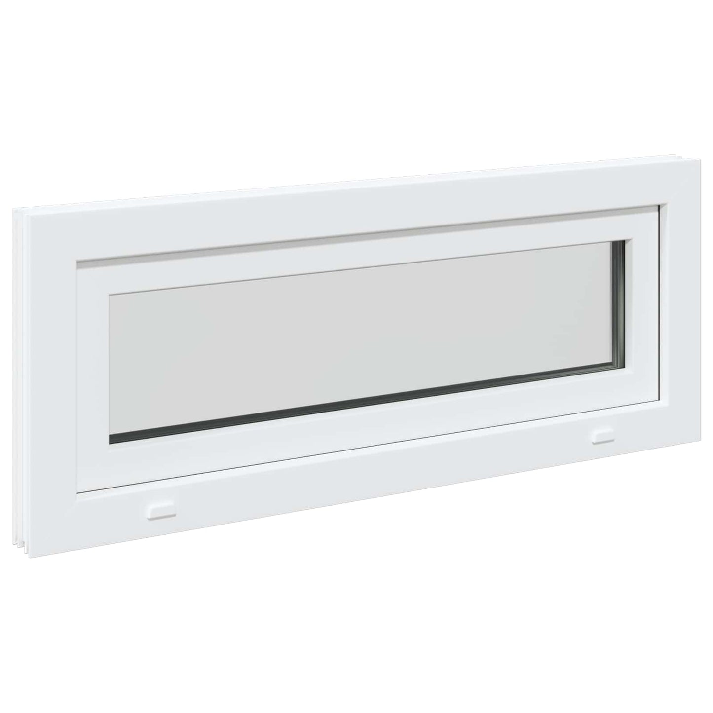 Basement Window RISOR 110 x 40 cm PVC and Glass White