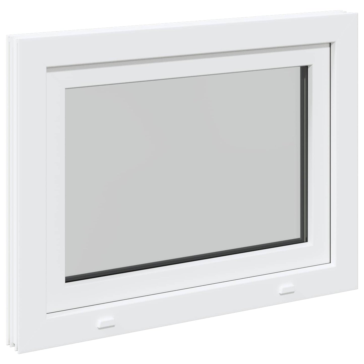 Basement Window RISOR 80 x 50 cm PVC and Glass White