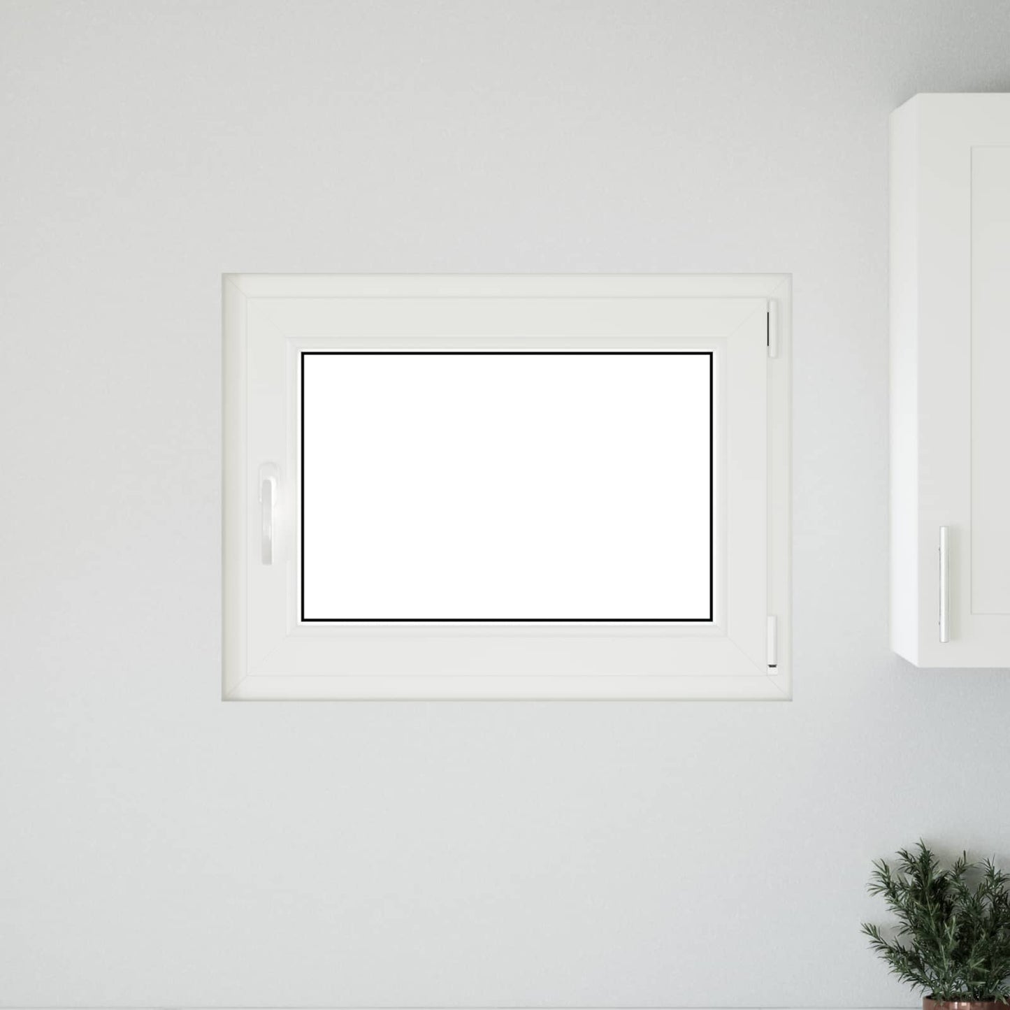 Basement Window RISOR 80 x 60 cm PVC and Glass White