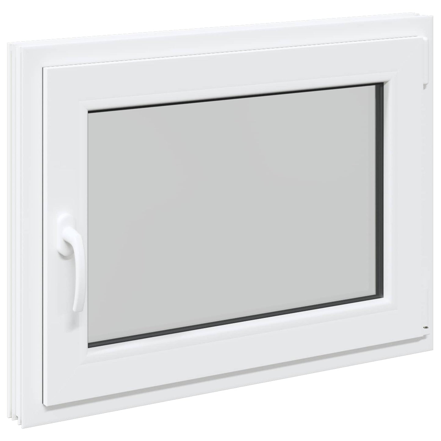 Basement Window RISOR 80 x 60 cm PVC and Glass White