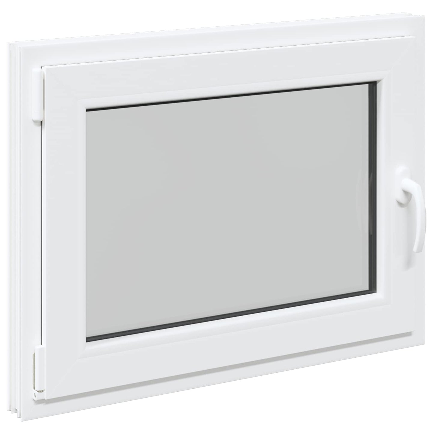Basement Window RISOR 80 x 60 cm PVC and Glass White