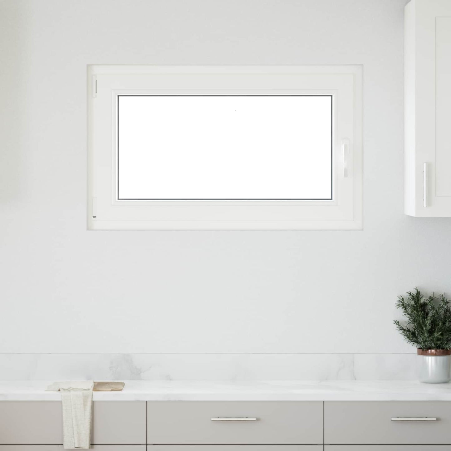 Basement Window RISOR 100 x 70 cm PVC and Glass White
