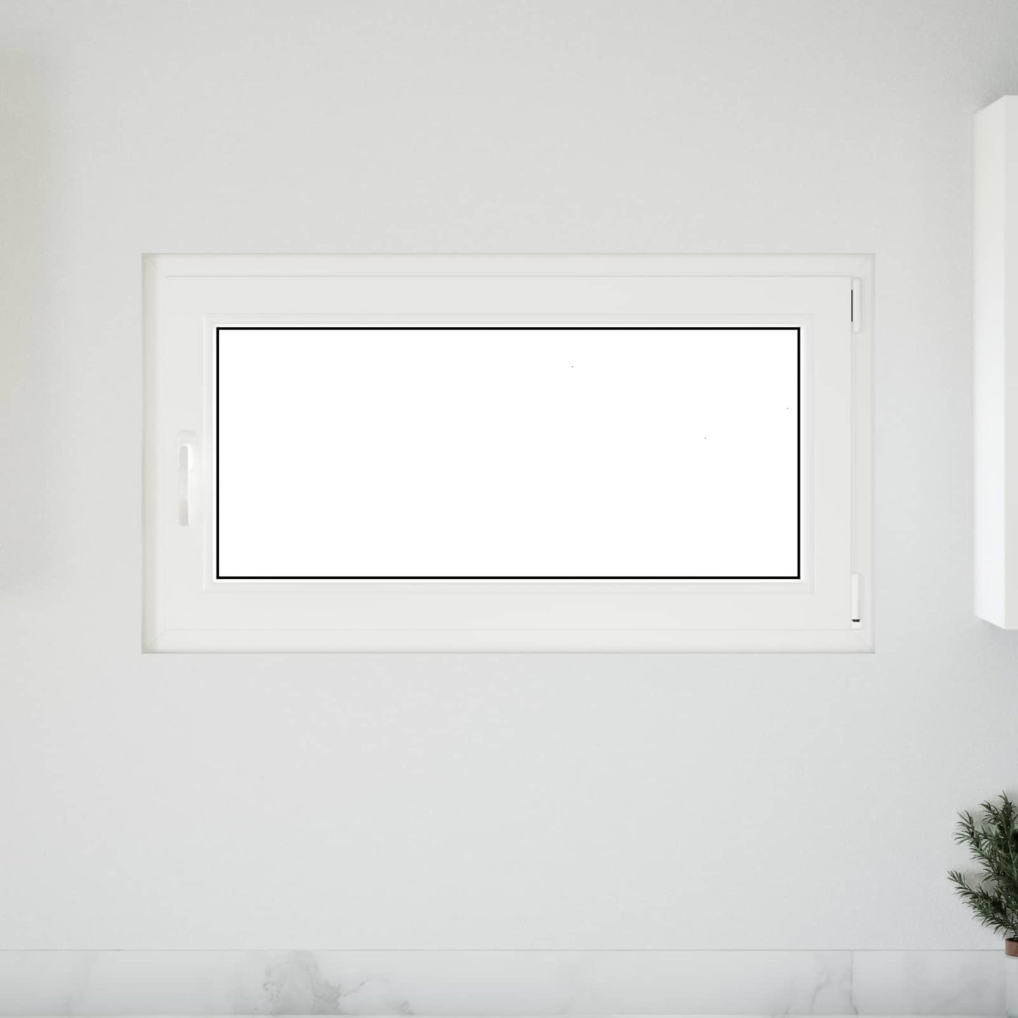 Basement Window RISOR 110 x 50 cm PVC and Glass White