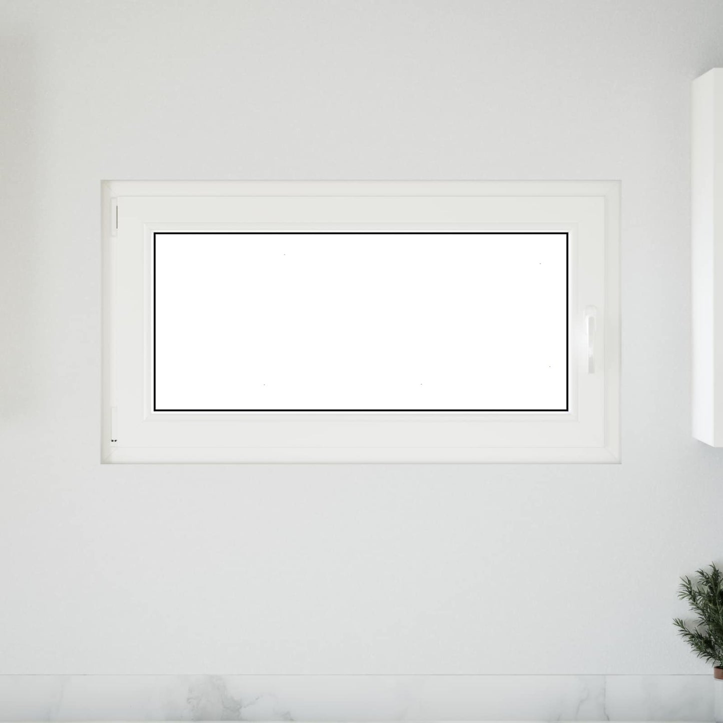 Basement Window RISOR 110 x 60 cm PVC and Glass White