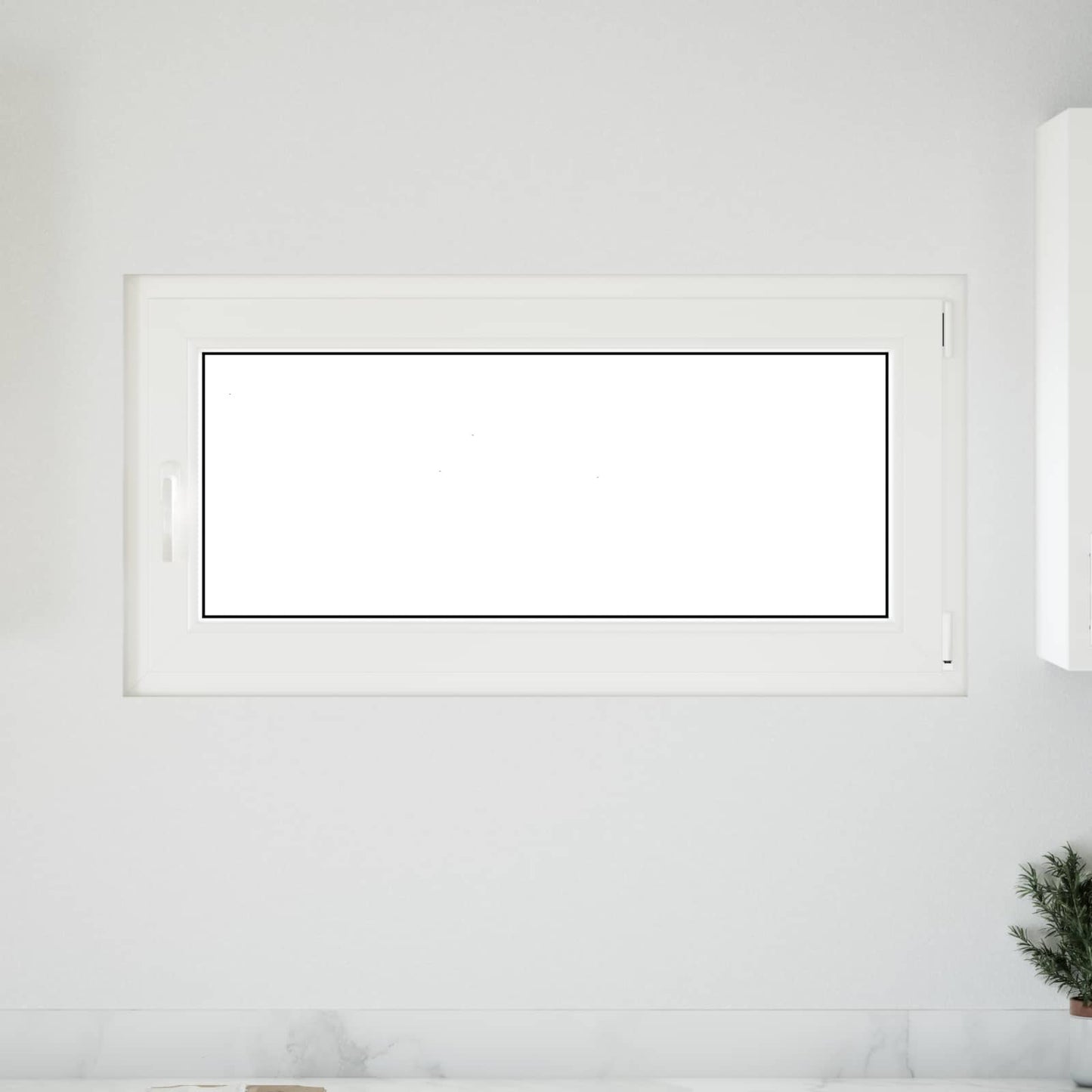Basement Window RISOR 120 x 60 cm PVC and Glass White