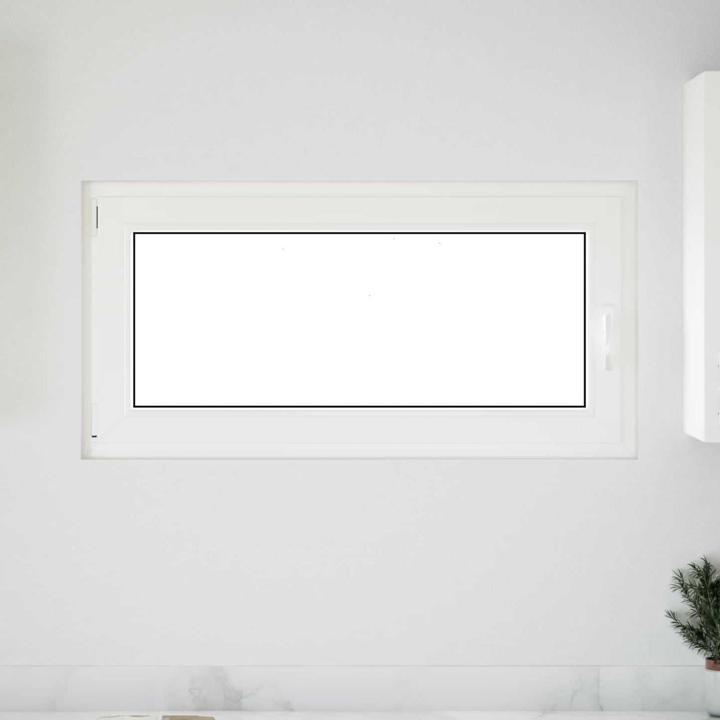 Basement Window RISOR 120 x 60 cm PVC and Glass White