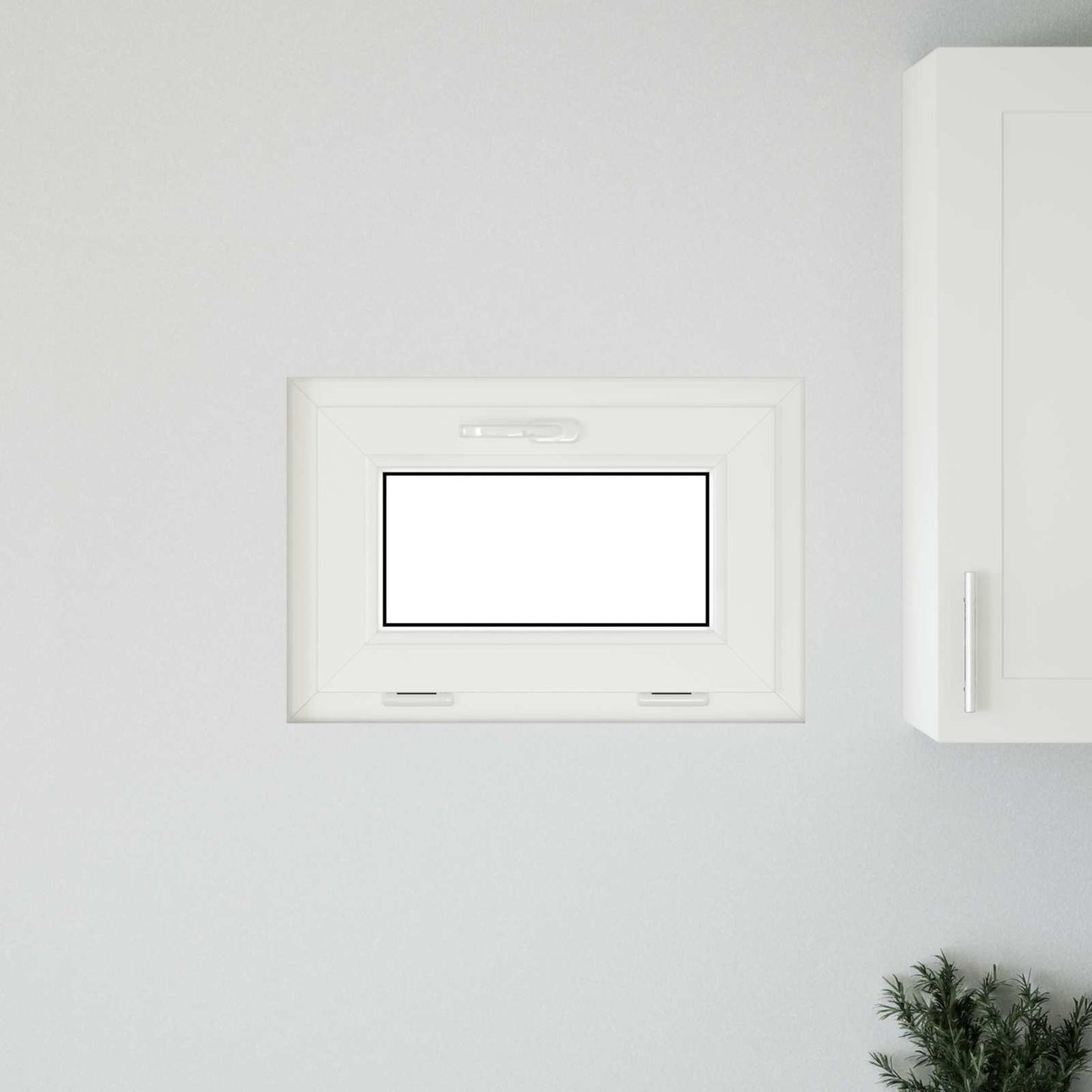 Basement Window RISOR 60 x 40 cm PVC and Glass White