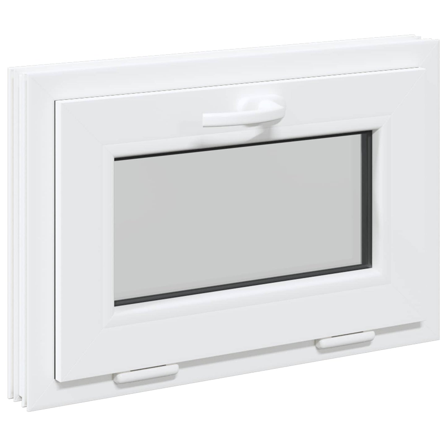 Basement Window RISOR 60 x 40 cm PVC and Glass White