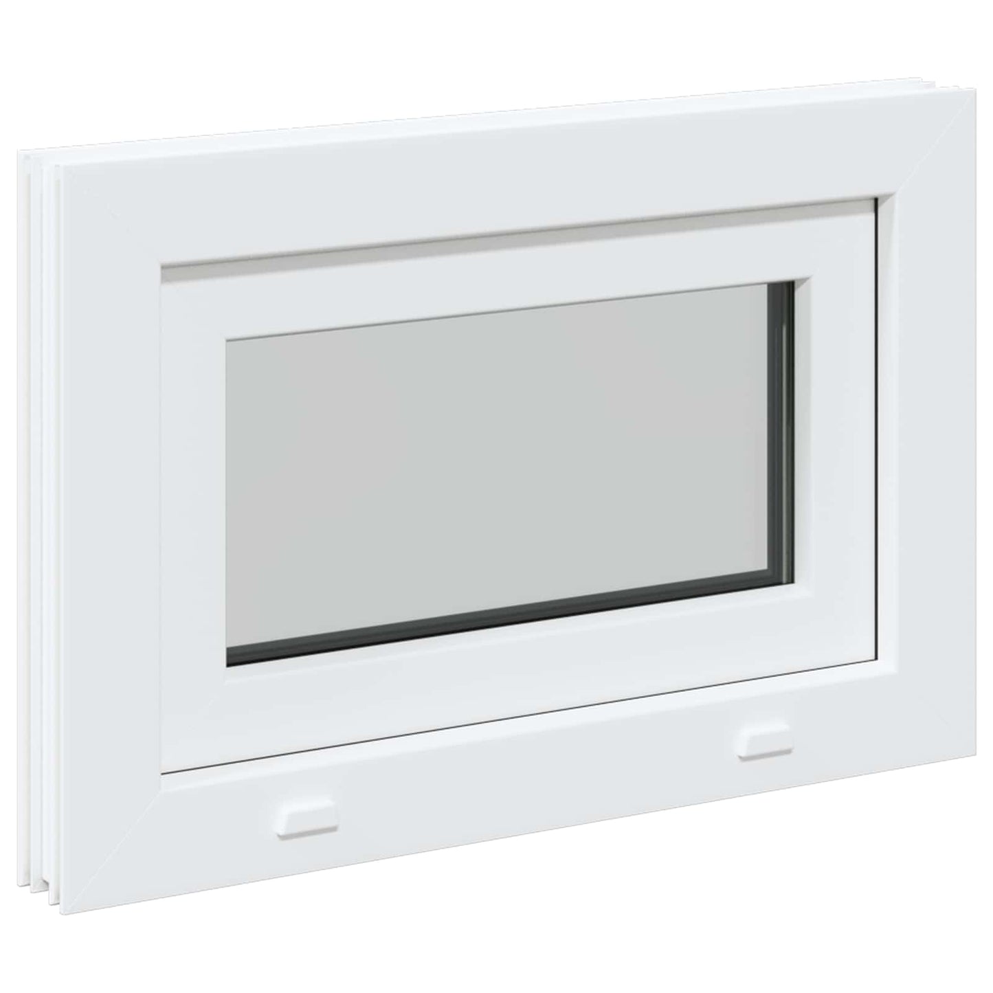 Basement Window RISOR 60 x 40 cm PVC and Glass White