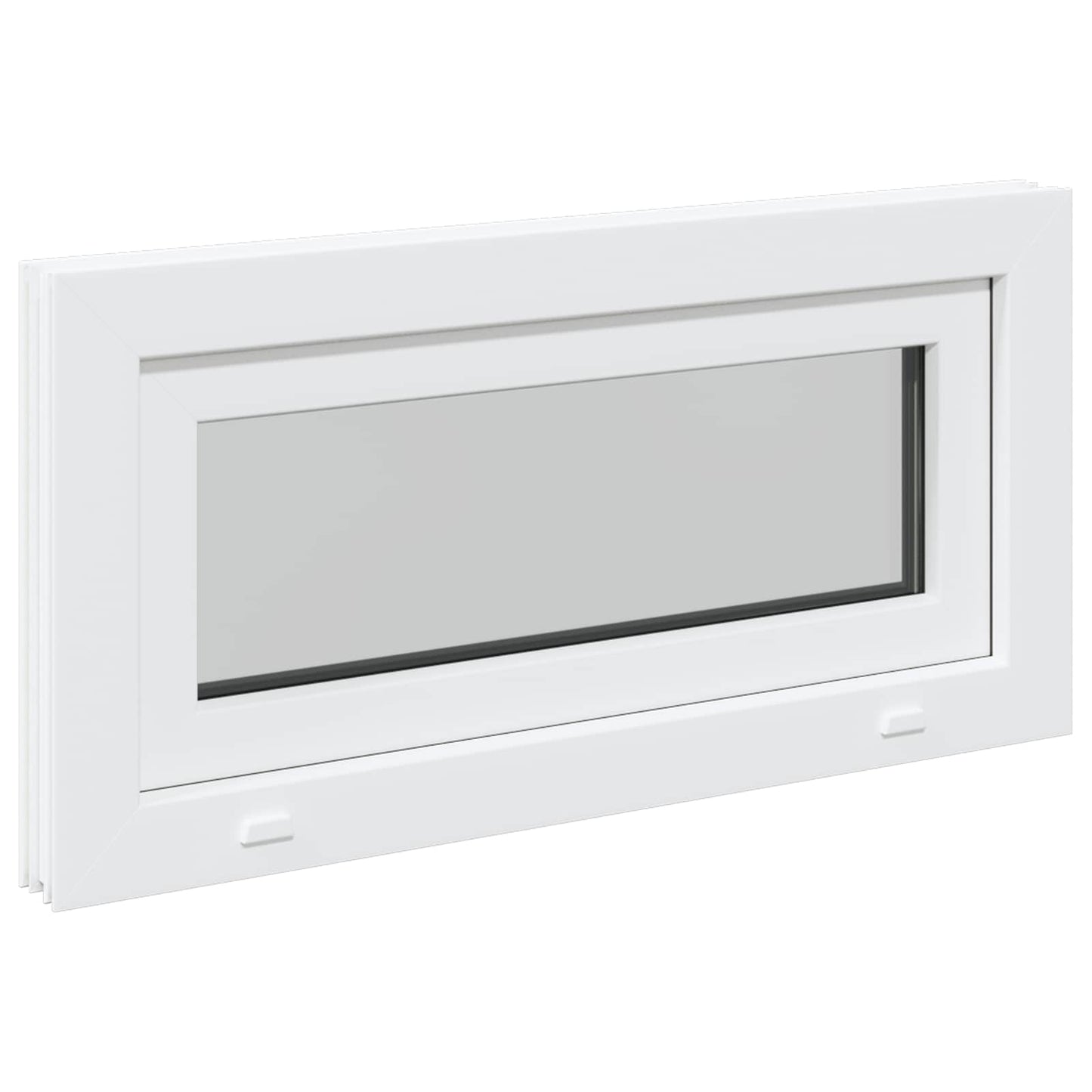 Basement Window RISOR 80 x 40 cm PVC and Glass White