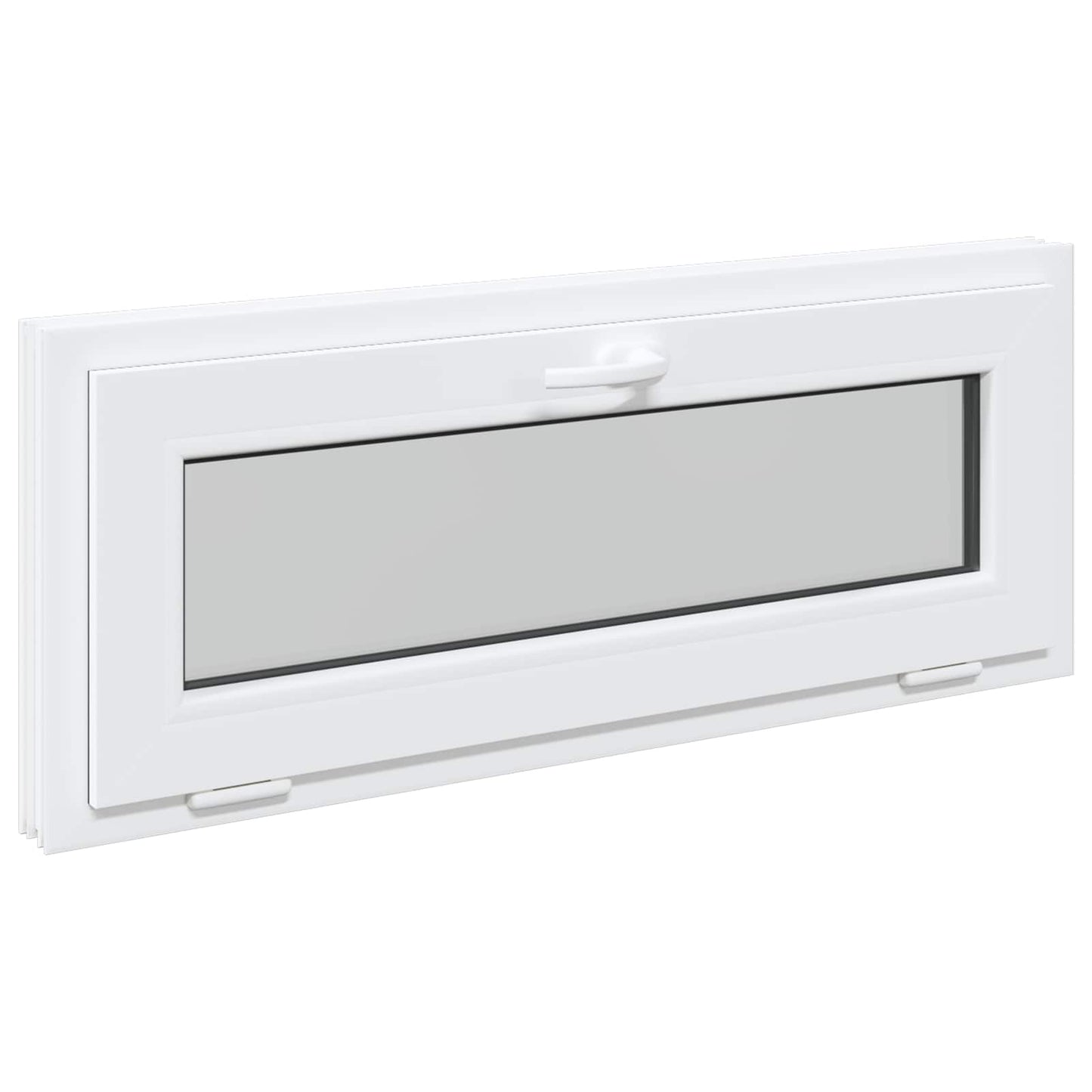 Basement Window RISOR 110 x 40 cm PVC and Glass White
