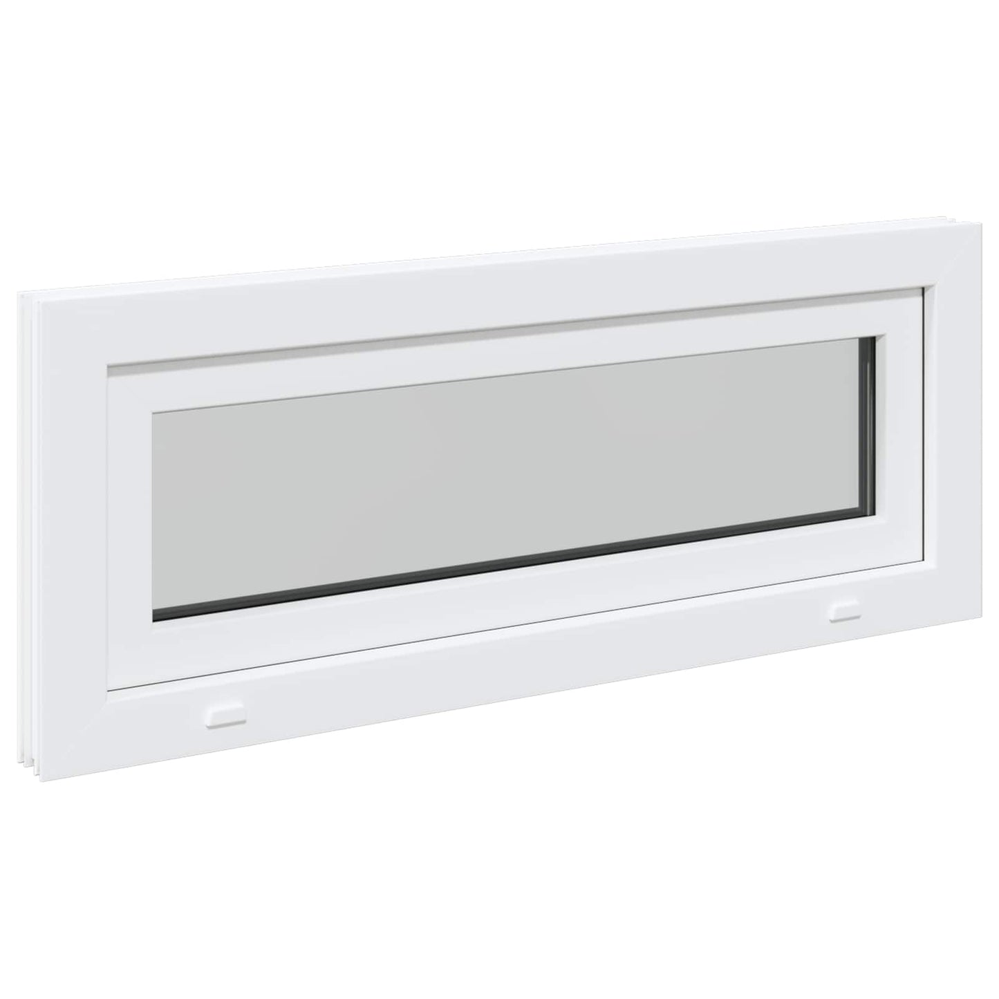 Basement Window RISOR 110 x 40 cm PVC and Glass White