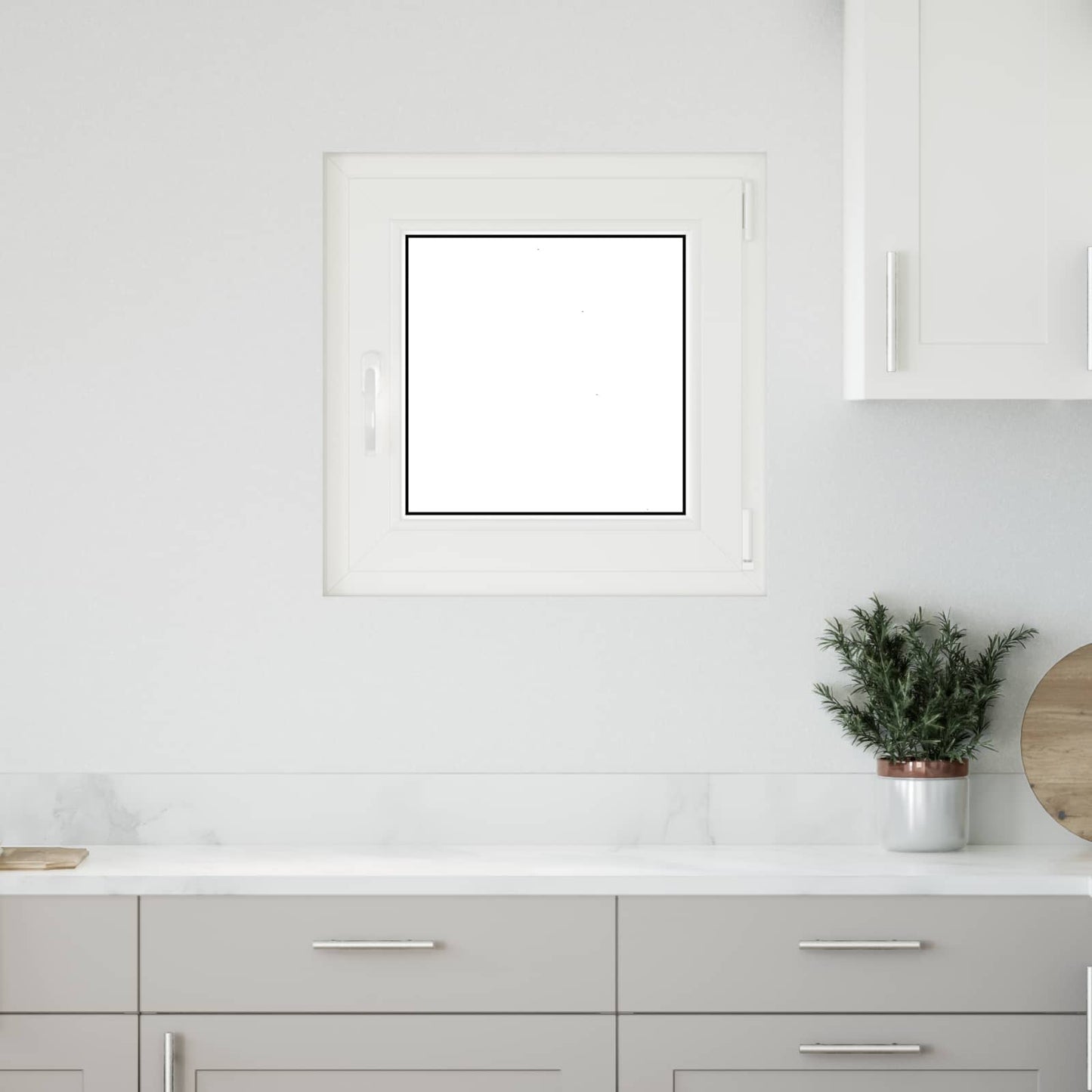 Basement Window RISOR 50 x 50 cm PVC and Glass Anthracite