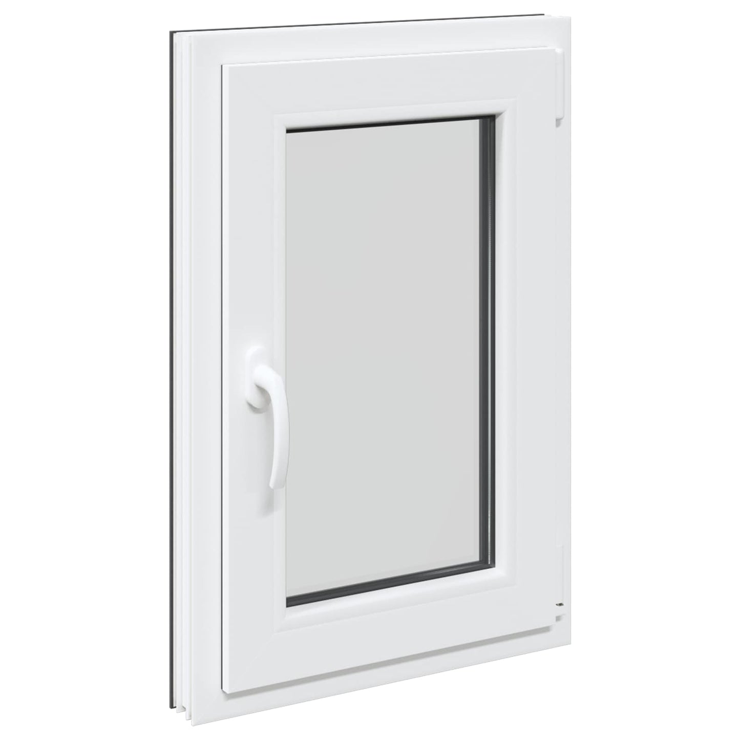 Basement Window RISOR 50 x 75 cm PVC and Glass Anthracite