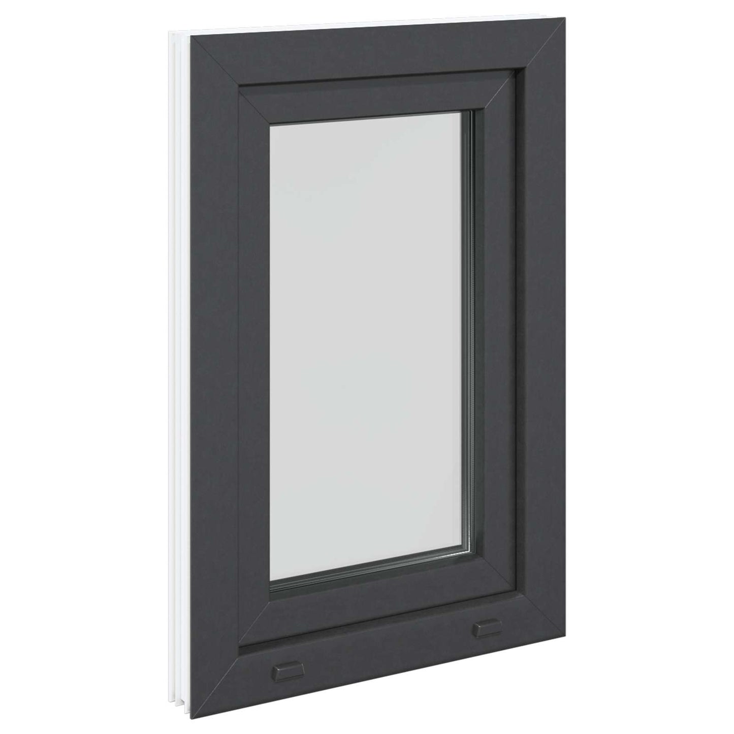Basement Window RISOR 50 x 75 cm PVC and Glass Anthracite