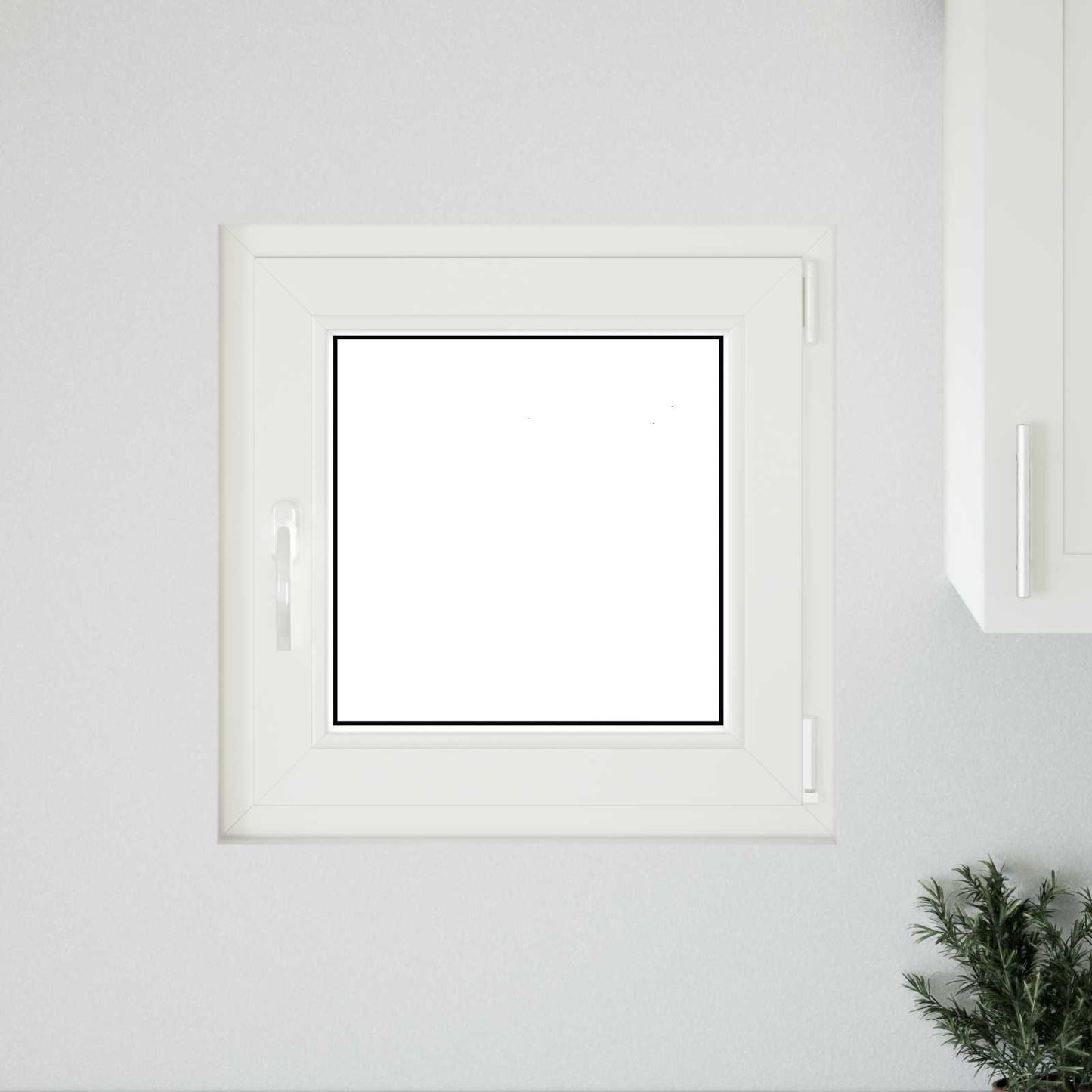 Basement Window RISOR 60 x 60 cm PVC and Glass Anthracite