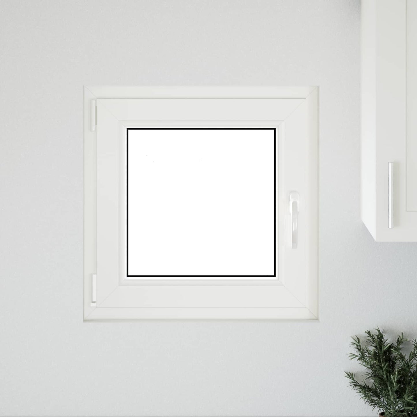 Basement Window RISOR 60 x 60 cm PVC and Glass Anthracite