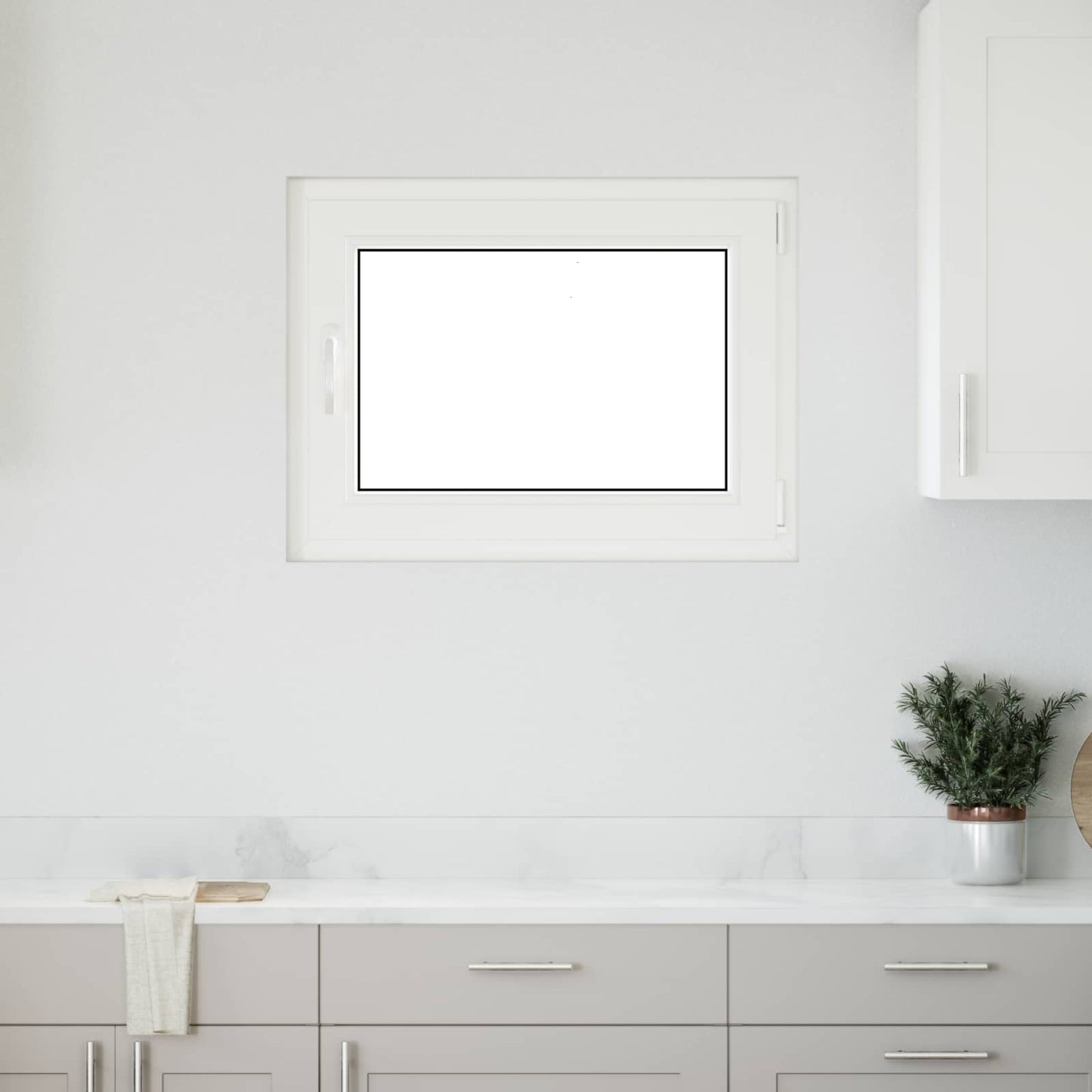 Basement Window RISOR 60 x 100 cm PVC and Glass Anthracite