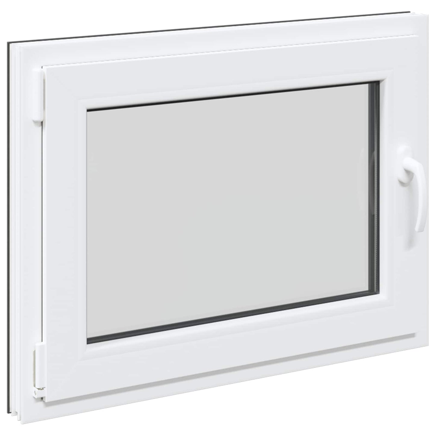 Basement Window RISOR 80 x 70 cm PVC and Glass Anthracite