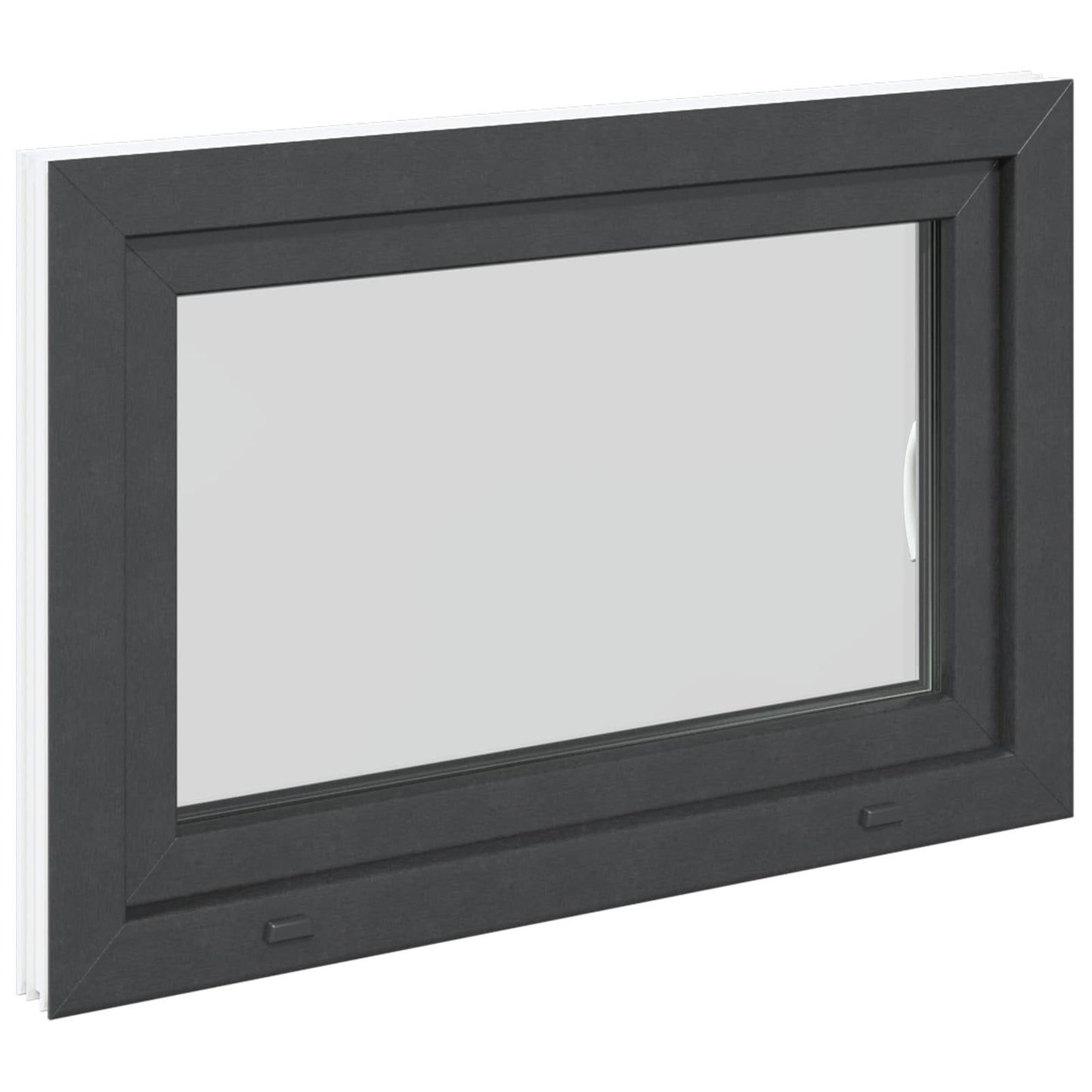 Basement Window RISOR 90 x 60 cm PVC and Glass Anthracite