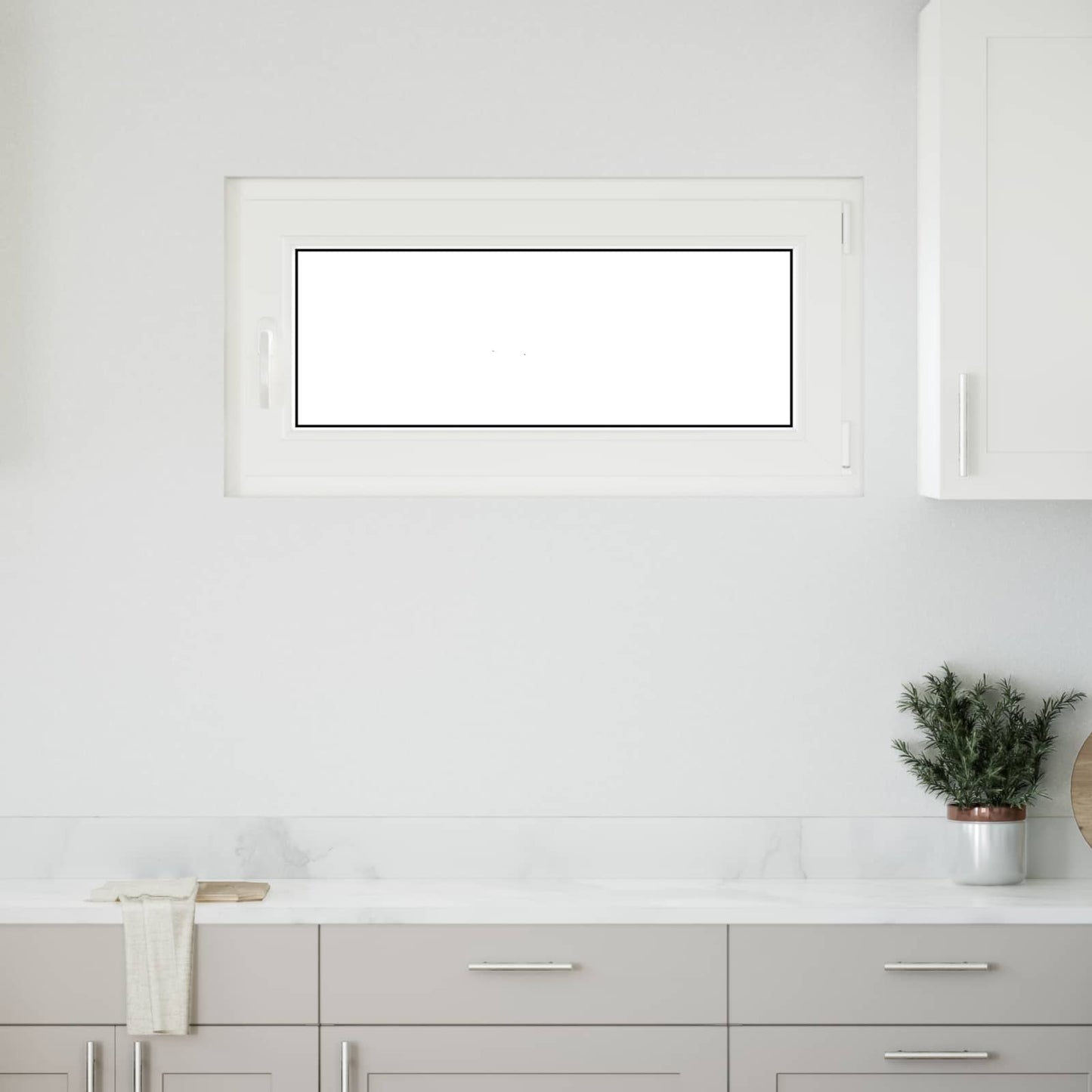 Basement Window RISOR 100 x 50 cm PVC and Glass Anthracite