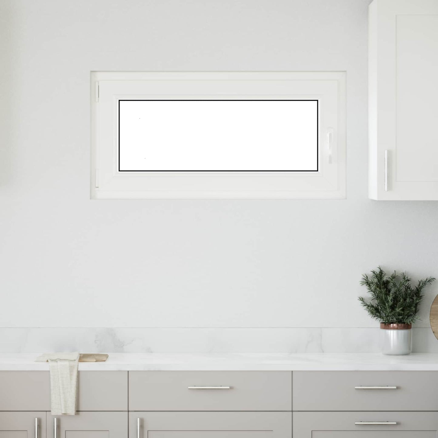 Basement Window RISOR 100 x 50 cm PVC and Glass Anthracite