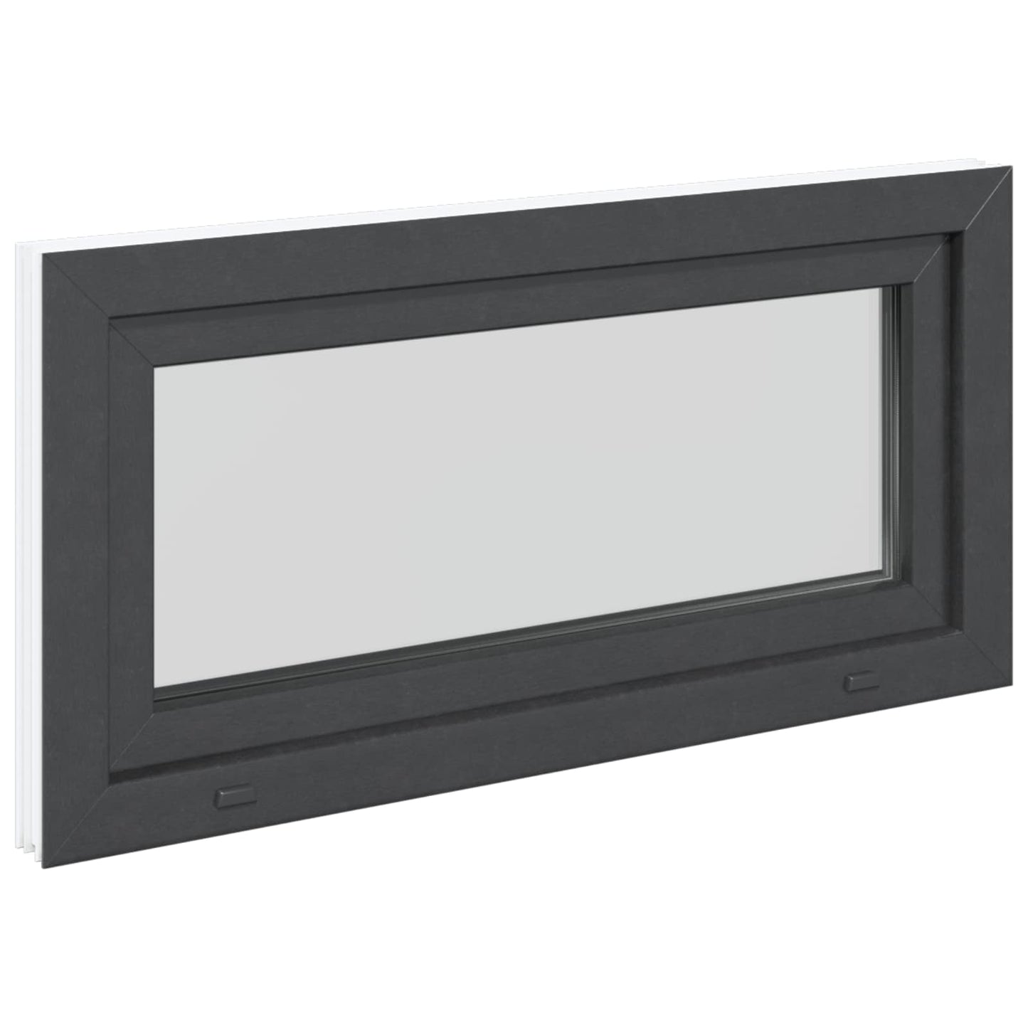Basement Window RISOR 100 x 50 cm PVC and Glass Anthracite