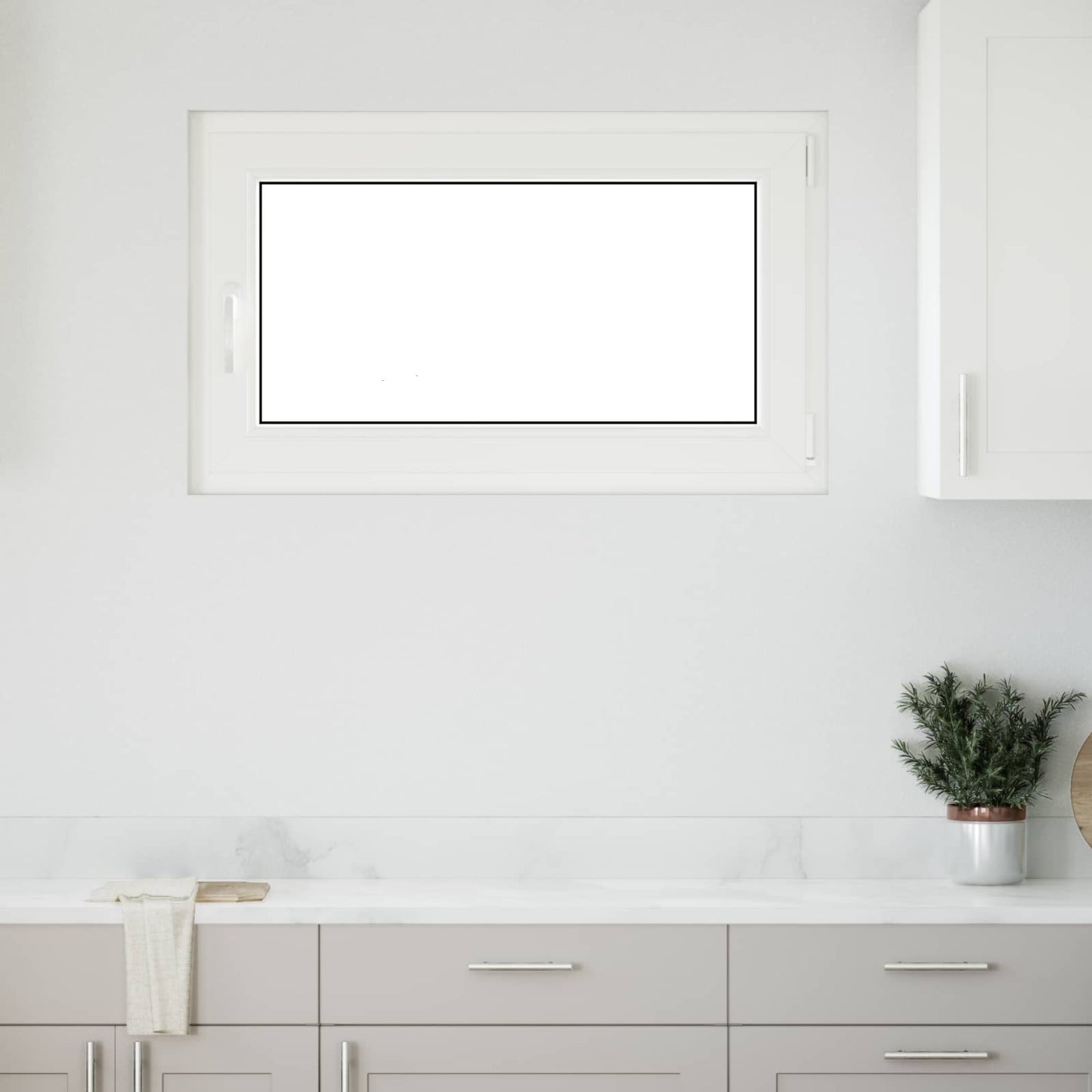 Basement Window RISOR 100 x 60 cm PVC and Glass Anthracite