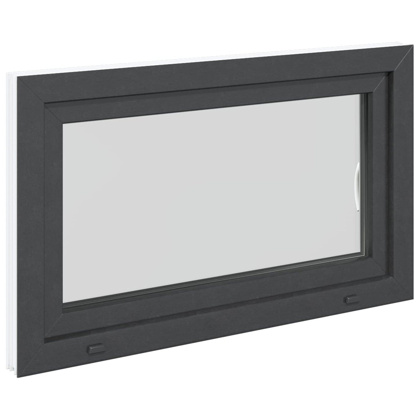 Basement Window RISOR 100 x 60 cm PVC and Glass Anthracite