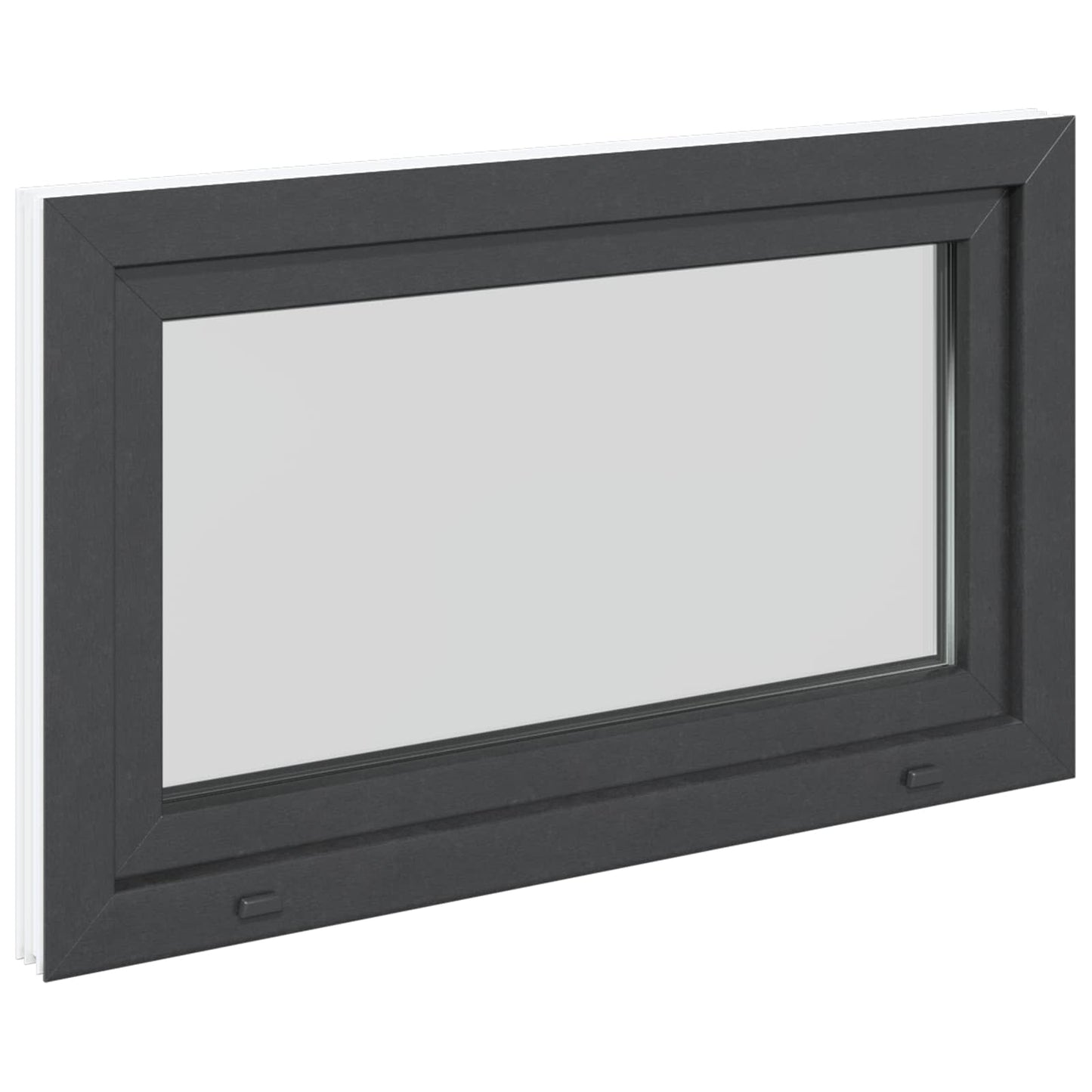 Basement Window RISOR 100 x 70 cm PVC and Glass Anthracite