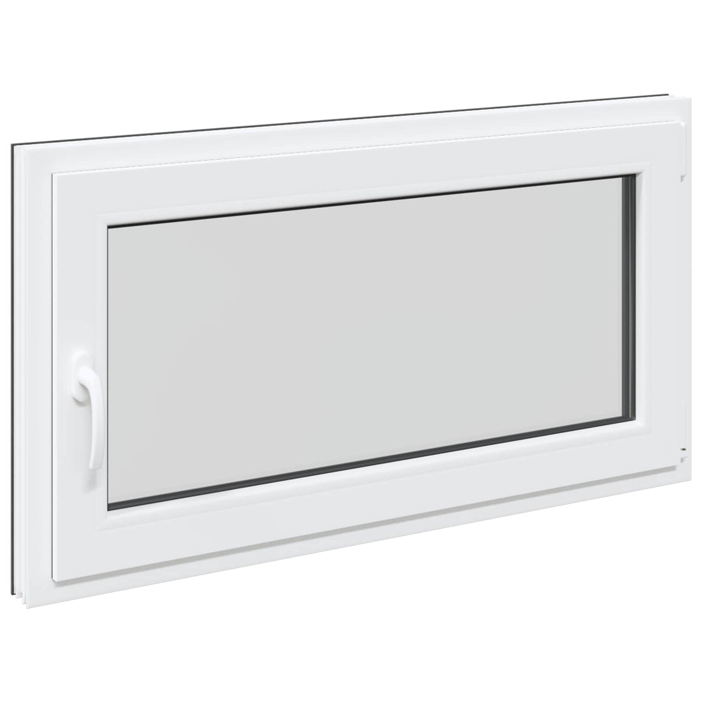 Basement Window RISOR 110 x 60 cm PVC and Glass Anthracite