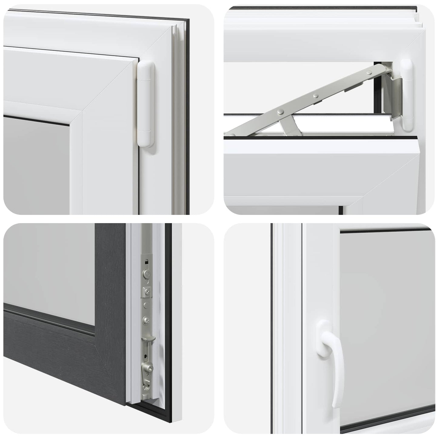 Tilt & Turn Basement Window RISOR 110 x 70 cm PVC and Glass