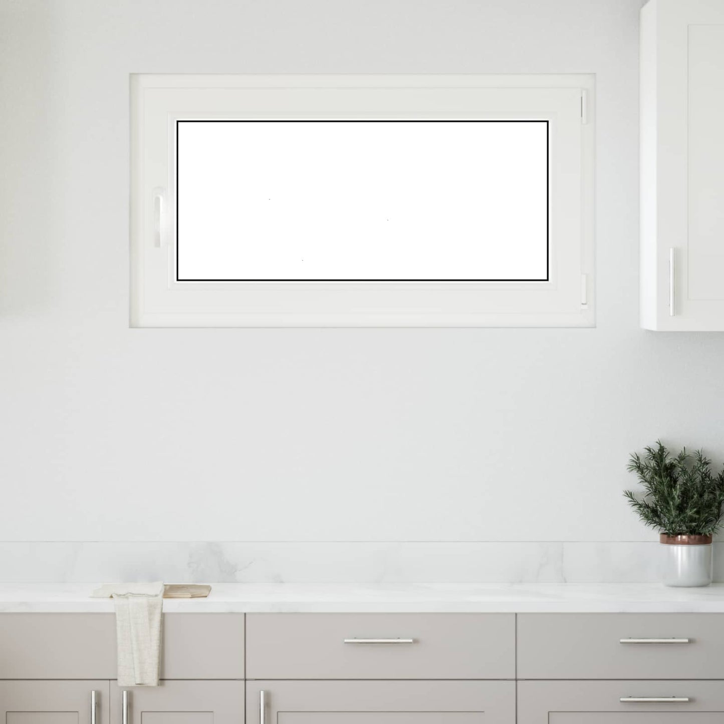 Tilt & Turn Basement Window RISOR 110 x 70 cm PVC and Glass