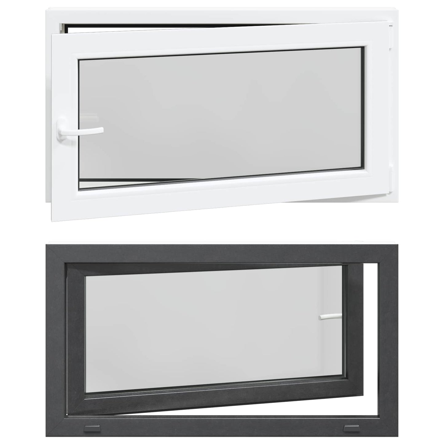 Tilt & Turn Basement Window RISOR 110 x 70 cm PVC and Glass