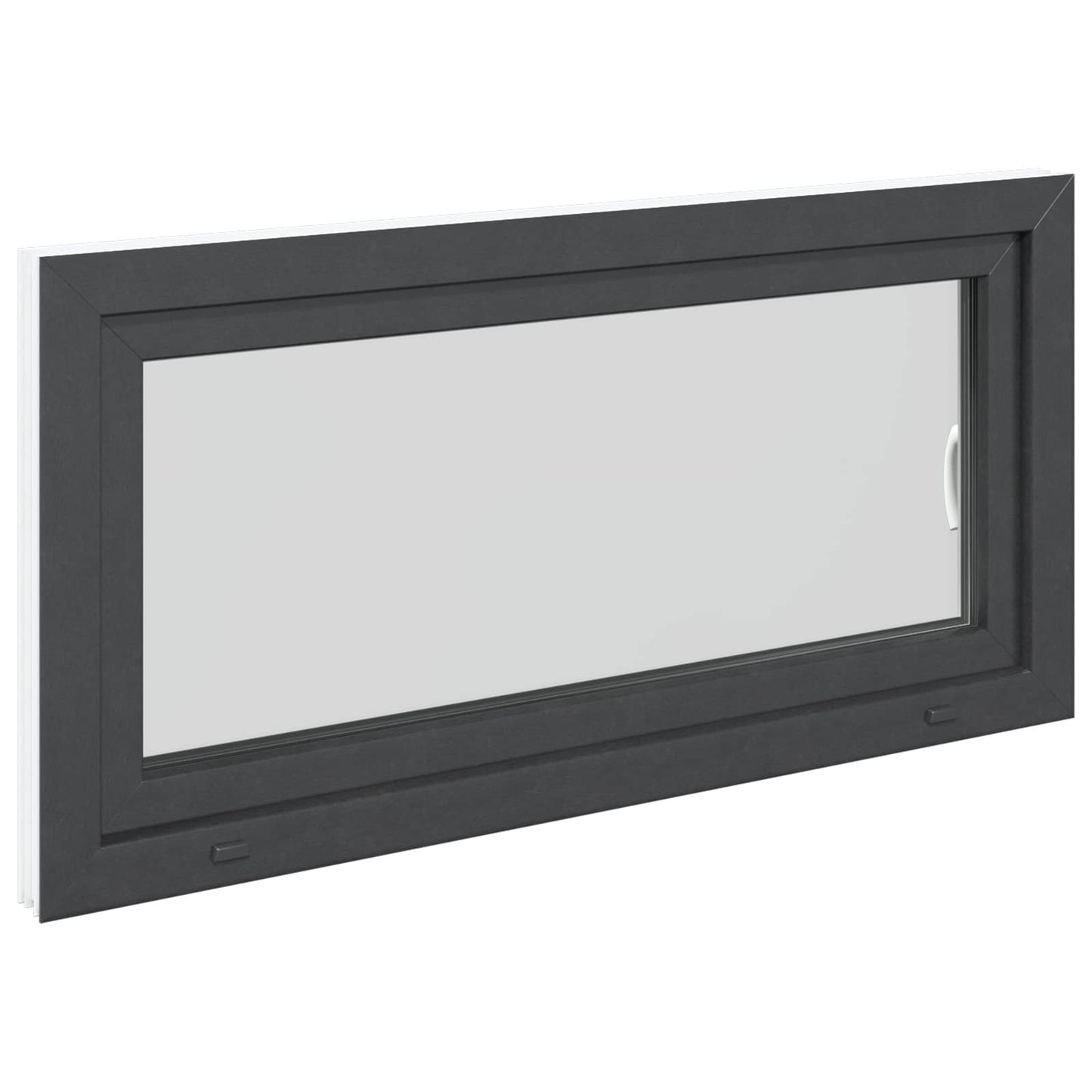 Basement Window RISOR 120 x 60 cm PVC and Glass Anthracite