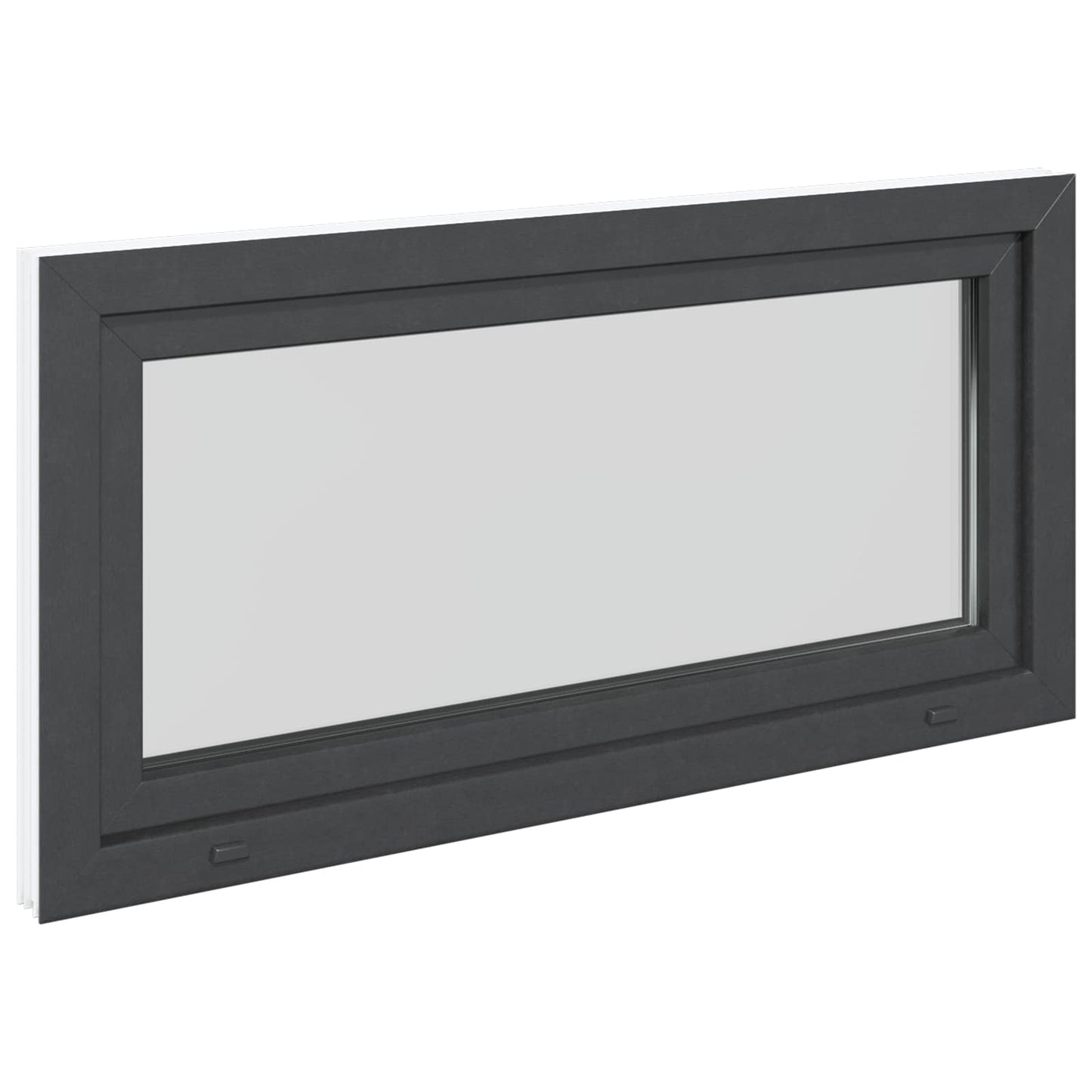 Basement Window RISOR 120 x 60 cm PVC and Glass Anthracite