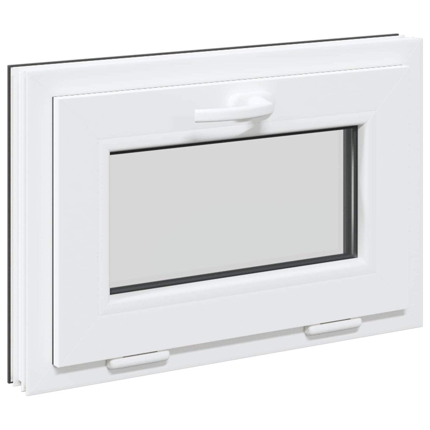 Basement Window RISOR 60 x 40 cm PVC and Glass Anthracite