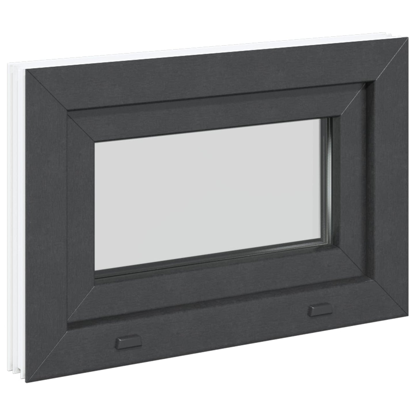Basement Window RISOR 60 x 40 cm PVC and Glass Anthracite