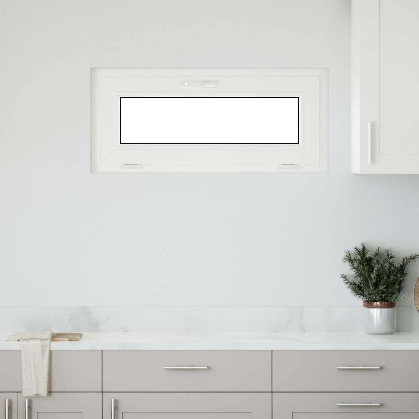 Basement Window RISOR 90 x 40 cm PVC and Glass Anthracite