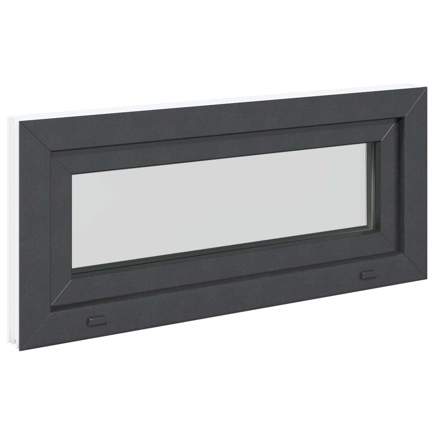 Basement Window RISOR 90 x 40 cm PVC and Glass Anthracite