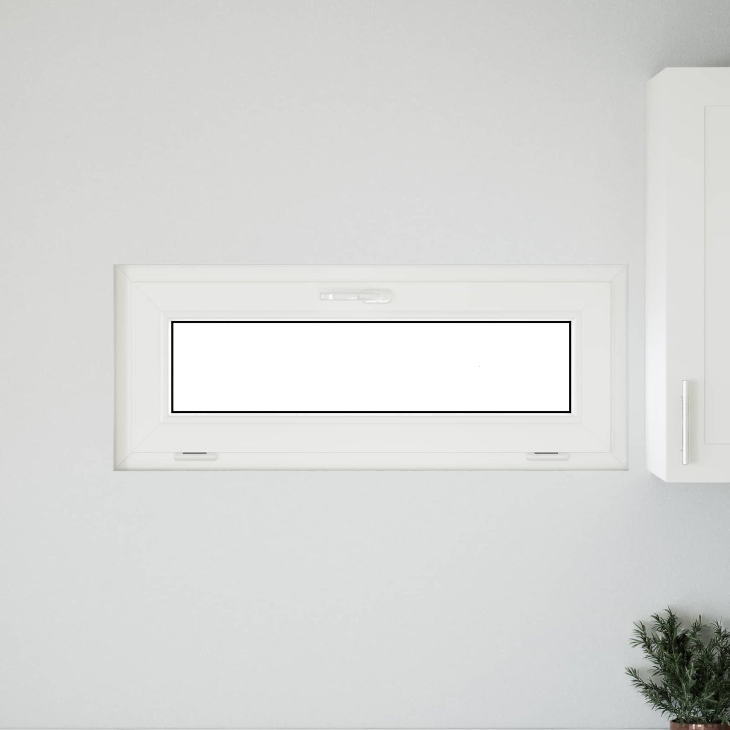 Basement Window RISOR 100 x 40 cm PVC and Glass Anthracite