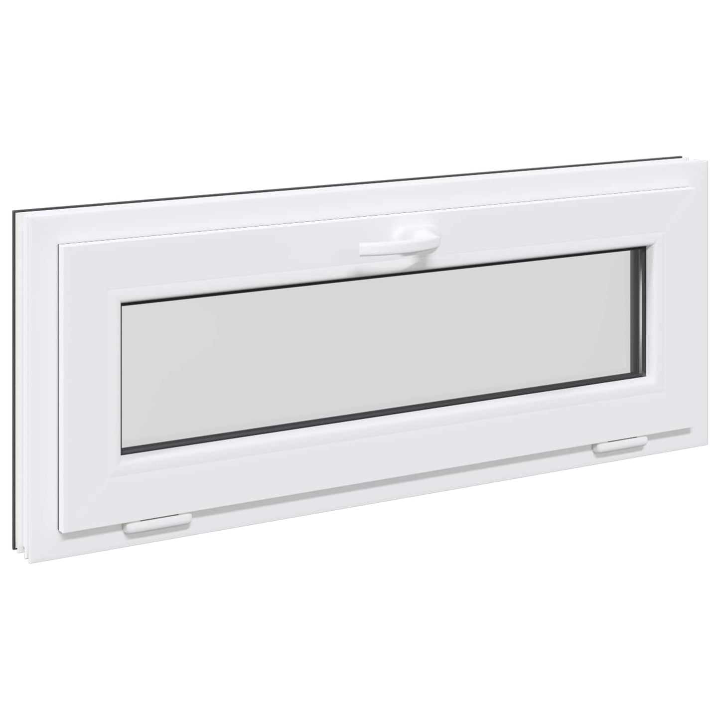 Basement Window RISOR 110 x 40 cm PVC and Glass Anthracite