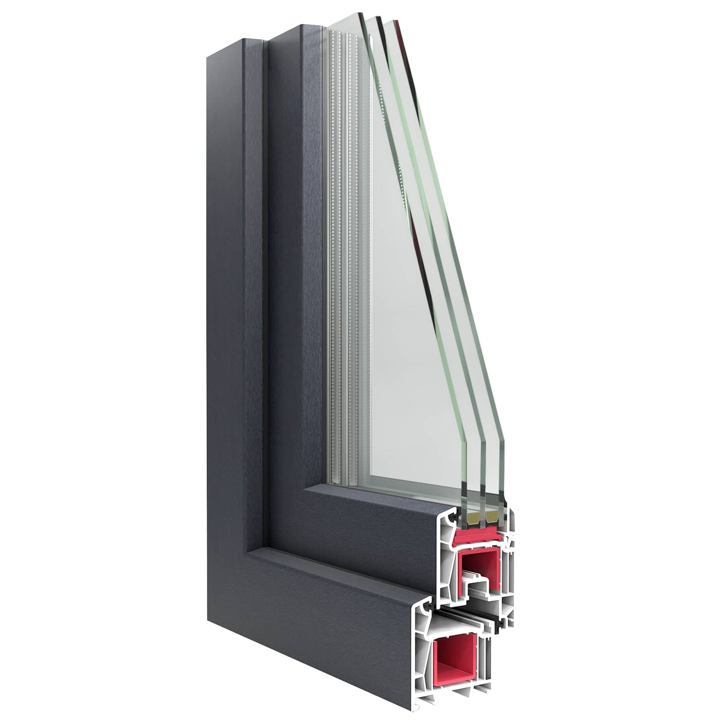 Tilt & Turn Basement Window RISOR 50 x 75 cm PVC and Glass