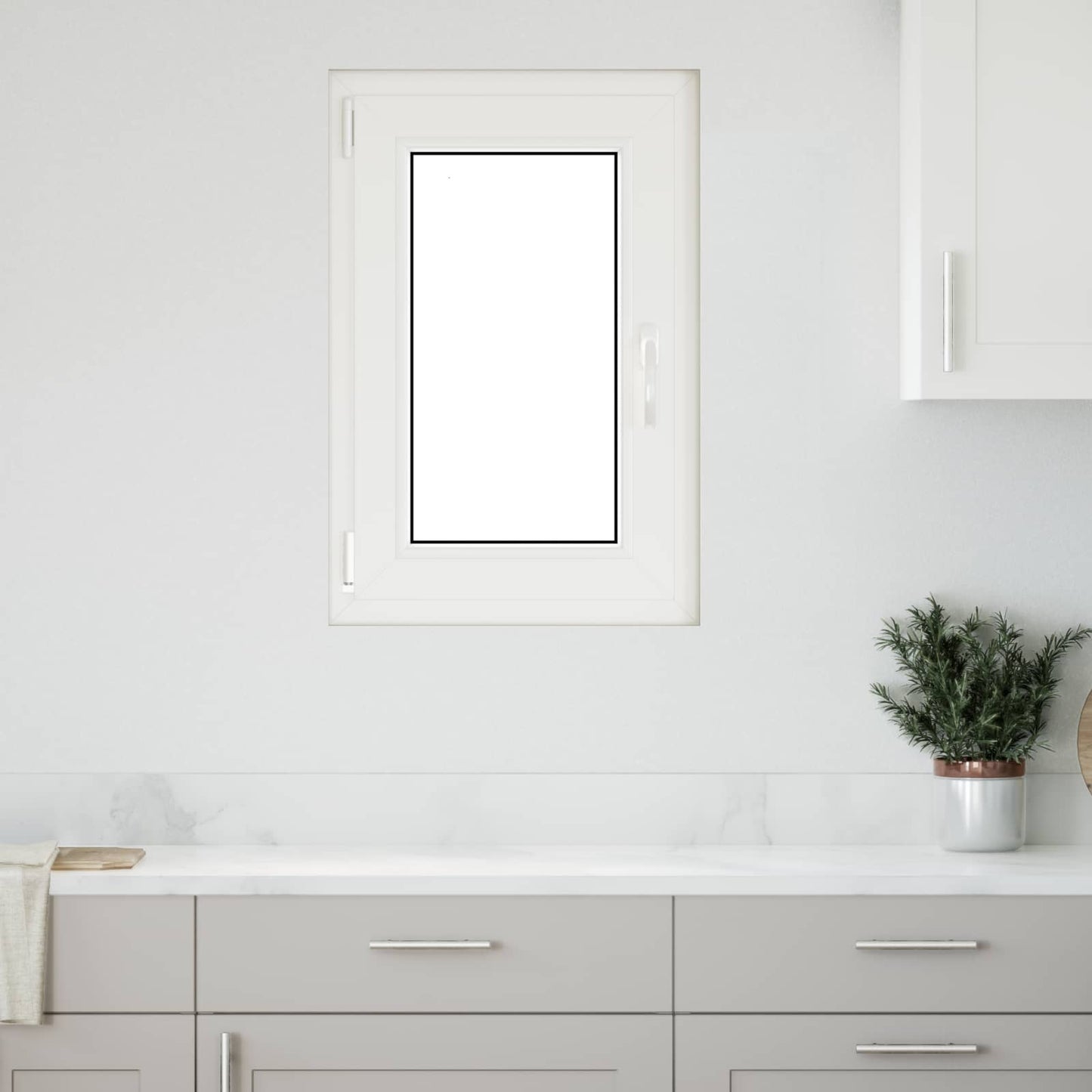 Basement Window RISOR 50 x 75 cm PVC and Glass Anthracite